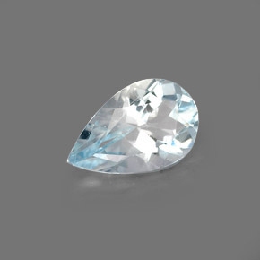 Aguamarina azul natural de 0,68 ct, en forma de pera, VVS-VS