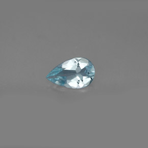Aguamarina azul natural de 0,54 ct, en forma de pera, VVS-VS