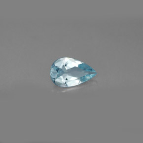 Aguamarina azul natural de 0,54 ct, en forma de pera, VVS-VS