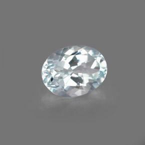Aguamarina azul natural de 1,27 ct, corte óvalo, VVS