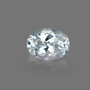 Aguamarina azul natural de 1,27 ct, corte óvalo, VVS