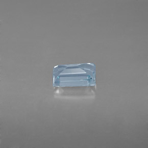 Aguamarina azul natural de 0,56 ct, baguette, VVS-VS