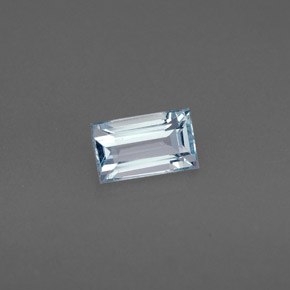 Aguamarina azul natural de 0,51 ct, baguette, VVS-VS