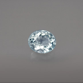 Aguamarina azul natural de 0,61 ct, corte óvalo, VS