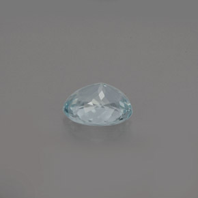 Aguamarina azul natural de 0,61 ct, corte óvalo, VS