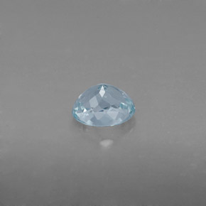 Aguamarina verde natural de 0,68 ct, corte óvalo, VVS