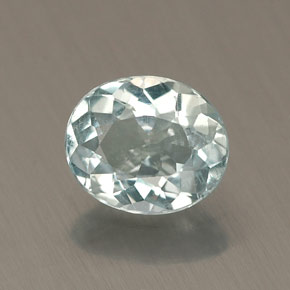 Aguamarina azul natural de 0,60 ct, corte óvalo, VVS-VS