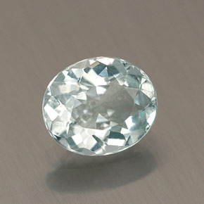 Aguamarina azul natural de 0,60 ct, corte óvalo, VVS-VS
