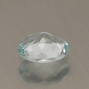 Aguamarina azul natural de 0,60 ct, corte óvalo, VVS-VS
