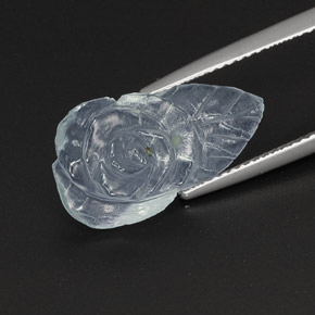 Aguamarina azul natural de 5,65 ct, forma elegante, transparente