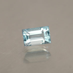 Aguamarina azul natural de 0,30 ct, baguette, VVS