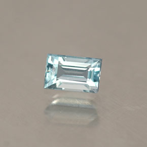 Aguamarina azul natural de 0,30 ct, baguette, VVS