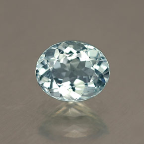 Aguamarina azul natural de 0,69 ct, corte óvalo, VVS-VS