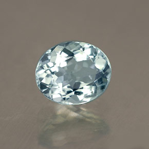 Aguamarina azul natural de 0,69 ct, corte óvalo, VVS-VS