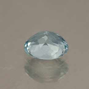 Aguamarina azul natural de 0,69 ct, corte óvalo, VVS-VS