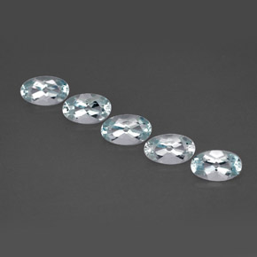 Gemas de aguamarina azul natural de  ct, corte óvalo, VVS-VS