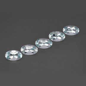 Gemas de aguamarina azul natural de  ct, corte óvalo, VVS-VS