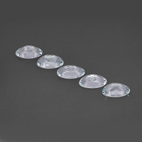 Gemas de aguamarina azul natural de  ct, corte óvalo, VVS-VS
