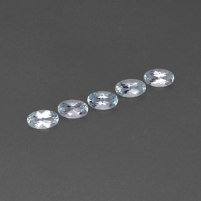 Gemas de aguamarina azul natural de  ct, corte óvalo, VVS