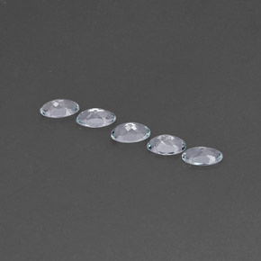 Gemas de aguamarina azul natural de  ct, corte óvalo, VVS