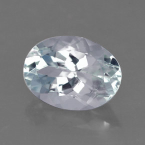 Aguamarina azul natural de 1,08 ct, corte óvalo, VVS