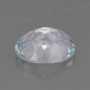 Aguamarina azul natural de 1,08 ct, corte óvalo, VVS