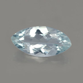 Aguamarina azul natural de 1,50 ct, marquesa, VVS-VS
