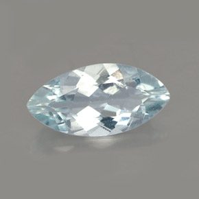 Aguamarina azul natural de 1,50 ct, marquesa, VVS-VS