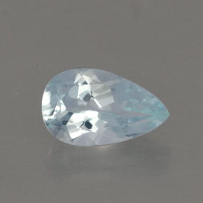 Aguamarina azul natural de 0,87 ct, en forma de pera, VVS