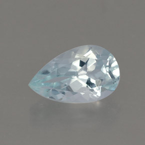 Aguamarina azul natural de 0,87 ct, en forma de pera, VVS