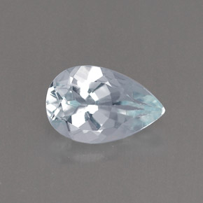 Aguamarina azul natural de 0,73 ct, en forma de pera, IF