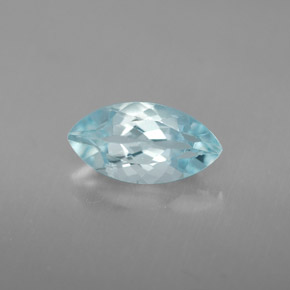 Aguamarina azul natural de 1,12 ct, marquesa, VVS-VS