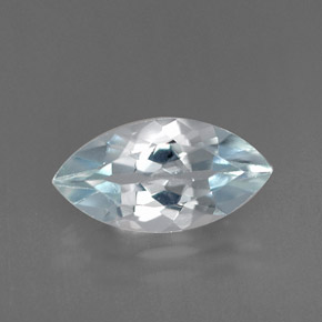 Aguamarina azul natural de 0,96 ct, marquesa, IF