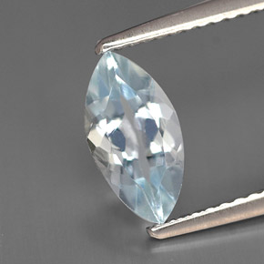 Aguamarina azul natural de 0,96 ct, marquesa, IF