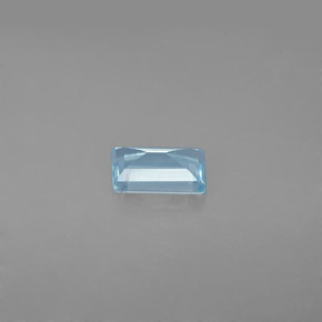 Aguamarina azul natural de 0,63 ct, baguette, VS