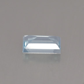 Aguamarina azul natural de 0,43 ct, baguette, VS