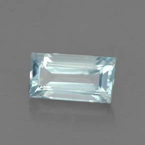 Aguamarina azul natural de 0,62 ct, baguette, VS-SI