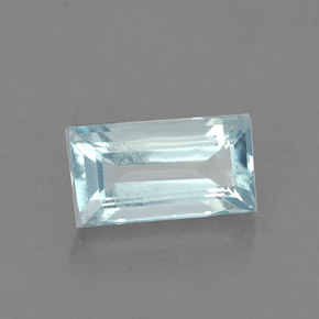 Aguamarina azul natural de 0,62 ct, baguette, VS-SI