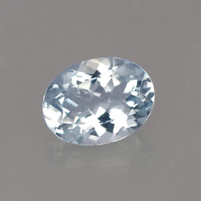Aguamarina azul natural de 1,12 ct, corte óvalo, VVS
