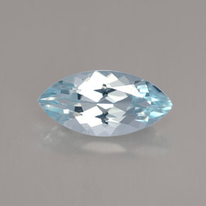 Aguamarina Azul claro natural de 1.66 ct, Marquesa, IF