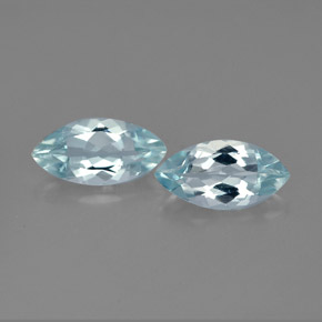Gemas de aguamarina azul natural de  ct, marquesa, VVS-VS