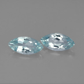 Gemas de aguamarina azul natural de  ct, marquesa, VVS-VS