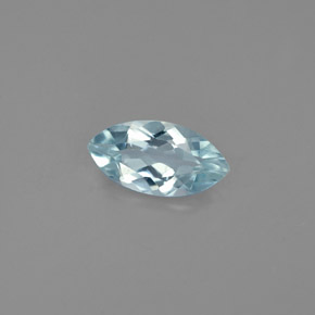 Aguamarina azul natural de 0,94 ct, marquesa, VS