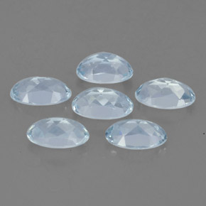 Gemas de aguamarina azul natural de  ct, corte óvalo, VVS-VS