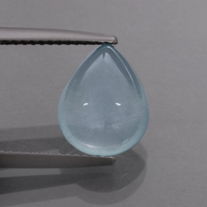 Aguamarina azul natural de 3,86 ct, transparente, transparente / translúcido