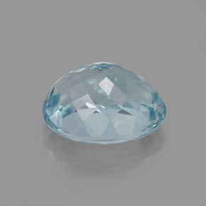 Aguamarina azul natural de 2,75 ct, corte óvalo, VVS-VS