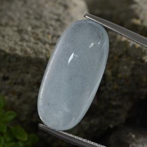 Aguamarina azul natural de 11,69 ct, corte óvalo, translúcido