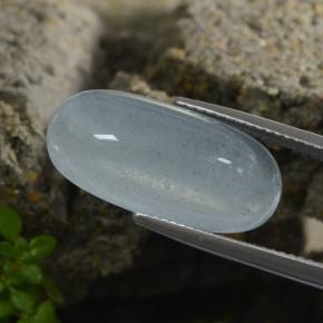 Aguamarina azul natural de 11,69 ct, corte óvalo, translúcido