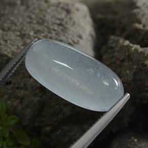 Aguamarina azul natural de 11,69 ct, corte óvalo, translúcido