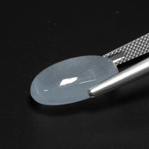 Aguamarina Azul claro natural de 9.48 ct, Corte Óvalo, Translúcido